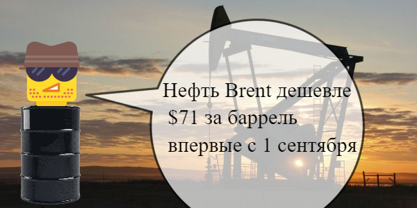 Нефть Brent дешевле $71 за баррель впервые с 1 сентября, Пауэлл предупредил о рисках штамма «омикрон» – дайджест Fomag.ru